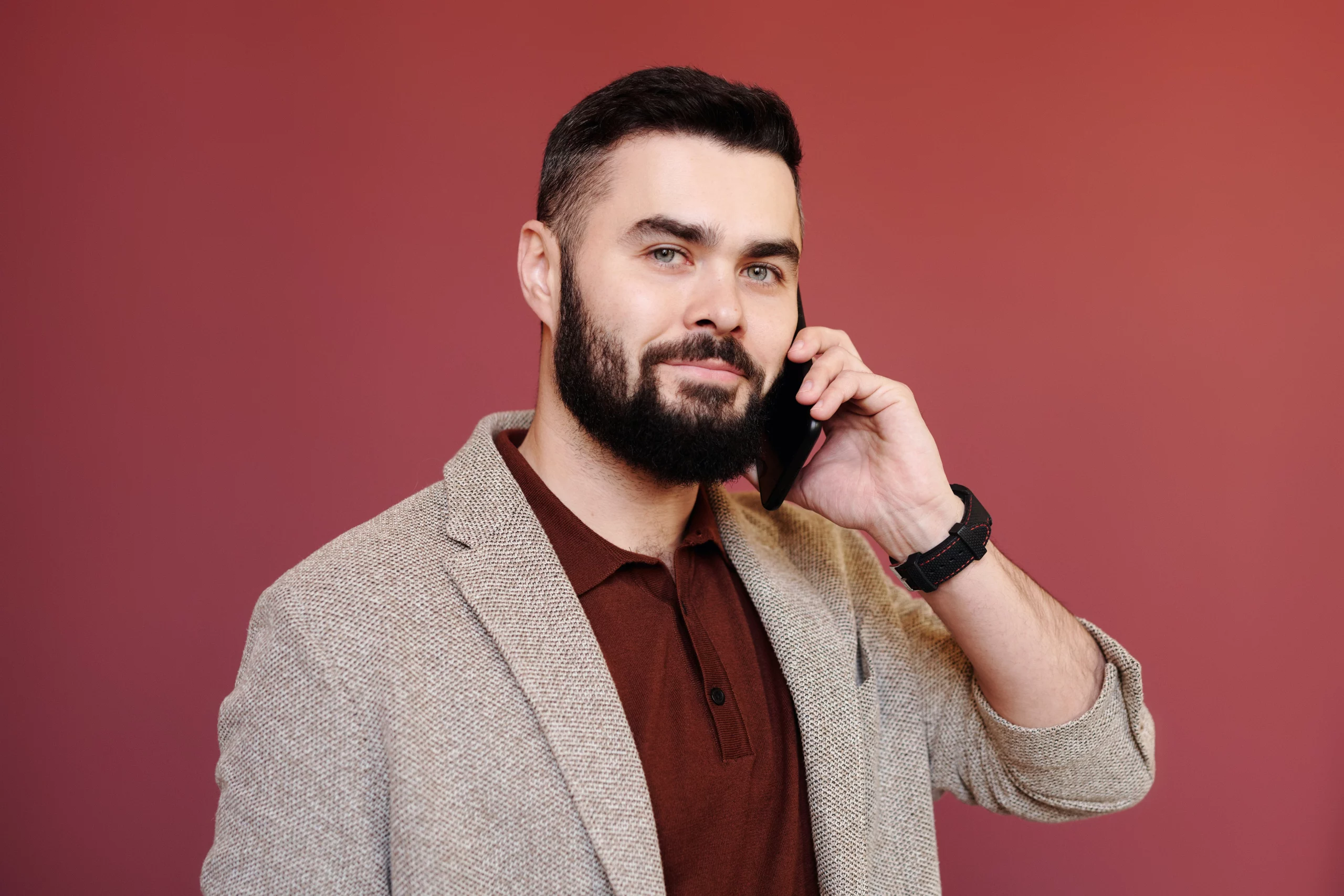 a man using business voip in canada